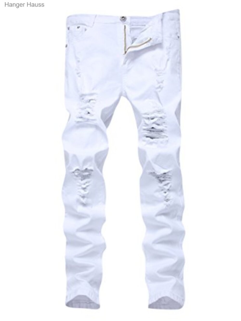 Mens Skinny Slim Fit Ripped Distressed Stretch Cotton Jeans Pants